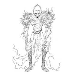 ぬりえページ: デスノート (アニメとマンガ) #183145 - 無料の印刷可能なぬりえページ