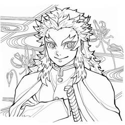 ぬりえページ: 煉獄杏寿郎 (アニメとマンガ) #220440 - 無料の印刷可能なぬりえページ