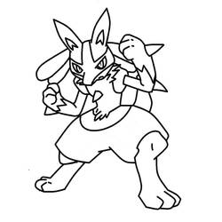 ぬりえページ: ルカリオ (アニメとマンガ) #181538 - 無料の印刷可能なぬりえページ