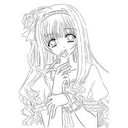 ぬりえページ: マンガガール (アニメとマンガ) #190652 - 無料の印刷可能なぬりえページ