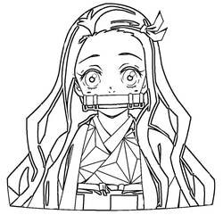 ぬりえページ: 禰豆子 (アニメとマンガ) #182831 - 無料の印刷可能なぬりえページ