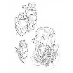 ぬりえページ: 禰豆子 (アニメとマンガ) #182850 - 無料の印刷可能なぬりえページ