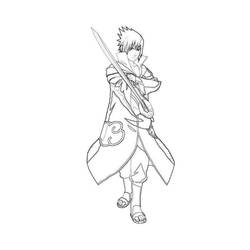 ぬりえ: サスケ - 無料の印刷可能なぬりえページ