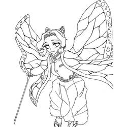 ぬりえページ: 胡蝶しのぶ (アニメとマンガ) #219316 - 無料の印刷可能なぬりえページ