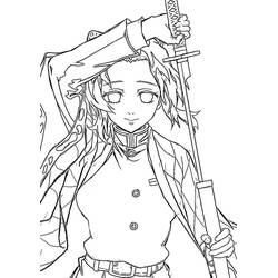 ぬりえページ: 胡蝶しのぶ (アニメとマンガ) #219319 - 無料の印刷可能なぬりえページ