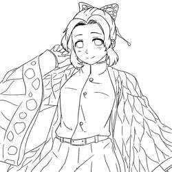 ぬりえページ: 胡蝶しのぶ (アニメとマンガ) #219323 - 無料の印刷可能なぬりえページ