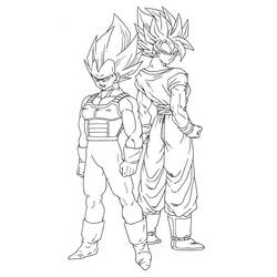 ぬりえページ: ベジータ (アニメとマンガ) #182919 - 無料の印刷可能なぬりえページ