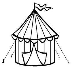 ぬりえページ: サーカステント (建物と建築) #219476 - 無料の印刷可能なぬりえページ
