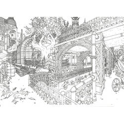 ぬりえページ: 都市 (建物と建築) #200605 - 無料の印刷可能なぬりえページ