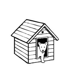 ぬりえページ: 犬小屋 (建物と建築) #62343 - 無料の印刷可能なぬりえページ