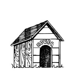 ぬりえページ: 犬小屋 (建物と建築) #62346 - 無料の印刷可能なぬりえページ