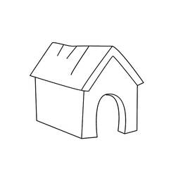 ぬりえページ: 犬小屋 (建物と建築) #62394 - 無料の印刷可能なぬりえページ