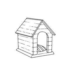 ぬりえページ: 犬小屋 (建物と建築) #62396 - 無料の印刷可能なぬりえページ