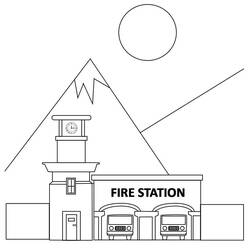 ぬりえページ: 消防署 (建物と建築) #215159 - 無料の印刷可能なぬりえページ