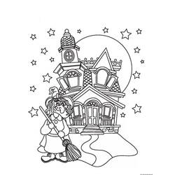 ぬりえページ: お化け屋敷 (建物と建築) #198085 - 無料の印刷可能なぬりえページ