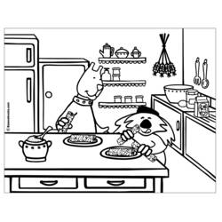 ぬりえページ: キッチン (建物と建築) #63522 - 無料の印刷可能なぬりえページ