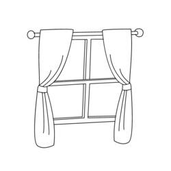 ぬりえ: 窓 - 無料の印刷可能なぬりえページ