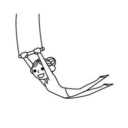 ぬりえ: アクロバット - 無料の印刷可能なぬりえページ