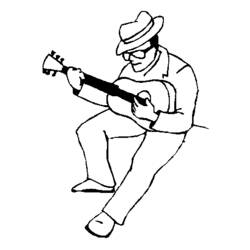 ぬりえページ: ギタリスト (キャリアと職業) #98057 - 無料の印刷可能なぬりえページ