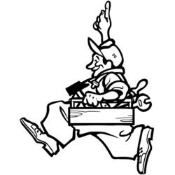 ぬりえページ: 便利屋 (キャリアと職業) #90387 - 無料の印刷可能なぬりえページ