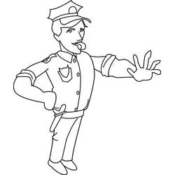 ぬりえページ: 警察官 (キャリアと職業) #105447 - 無料の印刷可能なぬりえページ