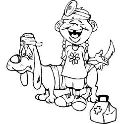 ぬりえページ: 獣医 (キャリアと職業) #213824 - 無料の印刷可能なぬりえページ