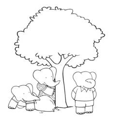 ぬりえページ: ババール (アニメキャラクター) #27998 - 無料の印刷可能なぬりえページ