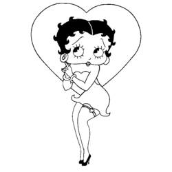 ぬりえページ: Betty Boop (アニメキャラクター) #26094 - 無料の印刷可能なぬりえページ