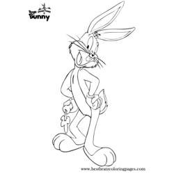 ぬりえページ: バッグス・バニー (アニメキャラクター) #26482 - 無料の印刷可能なぬりえページ