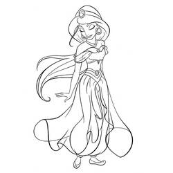 ぬりえページ: Jasmine (アニメキャラクター) #178634 - 無料の印刷可能なぬりえページ