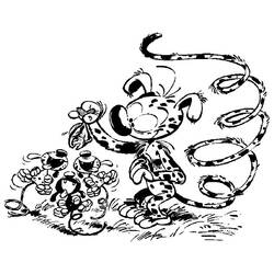 ぬりえページ: Marsupilami (アニメキャラクター) #50087 - 無料の印刷可能なぬりえページ