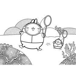 ぬりえページ: Molang (アニメキャラクター) #209165 - 無料の印刷可能なぬりえページ