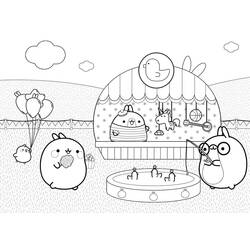 ぬりえページ: Molang (アニメキャラクター) #209176 - 無料の印刷可能なぬりえページ