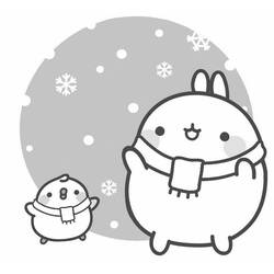 ぬりえページ: Molang (アニメキャラクター) #209191 - 無料の印刷可能なぬりえページ