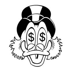 ぬりえページ: Scrooge McDuck (アニメキャラクター) #199837 - 無料の印刷可能なぬりえページ