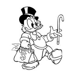ぬりえページ: Scrooge McDuck (アニメキャラクター) #199843 - 無料の印刷可能なぬりえページ