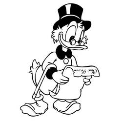 ぬりえページ: Scrooge McDuck (アニメキャラクター) #31765 - 無料の印刷可能なぬりえページ