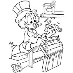 ぬりえページ: Scrooge McDuck (アニメキャラクター) #31778 - 無料の印刷可能なぬりえページ