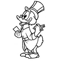 ぬりえページ: Scrooge McDuck (アニメキャラクター) #31795 - 無料の印刷可能なぬりえページ