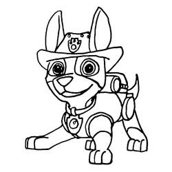 ぬりえページ: パウパトロール・トラッカー (アニメキャラクター) #181736 - 無料の印刷可能なぬりえページ
