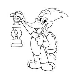 ぬりえページ: Woody Woodpecker (アニメキャラクター) #28516 - 無料の印刷可能なぬりえページ