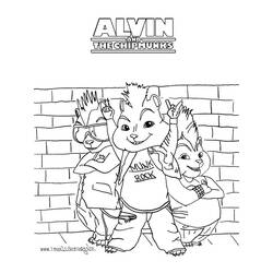 ぬりえページ: Alvinとthe Chipmunks (アニメとアニメーション番組) #128263 - 無料の印刷可能なぬりえページ