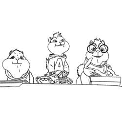 ぬりえページ: Alvinとthe Chipmunks (アニメとアニメーション番組) #128276 - 無料の印刷可能なぬりえページ
