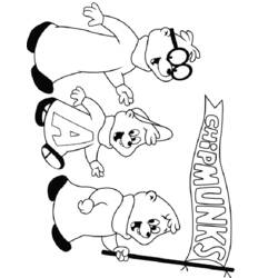ぬりえページ: Alvinとthe Chipmunks (アニメとアニメーション番組) #128301 - 無料の印刷可能なぬりえページ