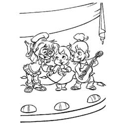 ぬりえページ: Alvinとthe Chipmunks (アニメとアニメーション番組) #128379 - 無料の印刷可能なぬりえページ