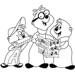 ぬりえページ: Alvinとthe Chipmunks (アニメとアニメーション番組) #128454 - 無料の印刷可能なぬりえページ