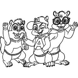 ぬりえページ: Alvinとthe Chipmunks (アニメとアニメーション番組) #203400 - 無料の印刷可能なぬりえページ