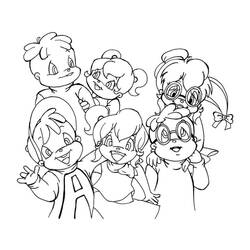 ぬりえページ: Alvinとthe Chipmunks (アニメとアニメーション番組) #203417 - 無料の印刷可能なぬりえページ