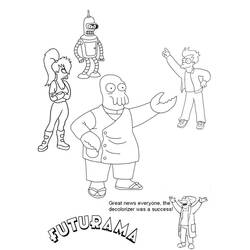 ぬりえページ: フューチュラマ (アニメとアニメーション番組) #206529 - 無料の印刷可能なぬりえページ