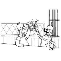 ぬりえページ: フューチュラマ (アニメとアニメーション番組) #48367 - 無料の印刷可能なぬりえページ